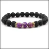 Kralen strengen lava rotssteen kralen armband chakra charme natuurlijke essenti￫le oliediffuser kralen ketting voor vrouwen mannen mode ambachten j dh2ze