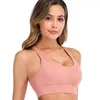 Roupa de ioga Sport Bra Bra Mulheres acolchoadas Push Up Fitness Treino de ginástica à prova de choque Gym Top Active Wear Running Running