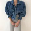 Jackets femininos casacos mulheres top 2022 Sexy Puff de manga longa Y2K Casas de streetwear de rua de rua