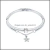 Chaîne à maillons Sterling Sier étoile à cinq branches chaîne de marée Bracelet en or rose étudiante Version coréenne simple bijoux cadeau femmes Li Dhsbu