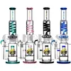 15,5 inch waterpijp Double Matrix Perc Glycerine Freezable Coil Tube bong glazen waterpijp bouw een bubbler roken bedwelmende Oil Dab Rig Condensor Coil