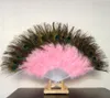 Peacock Feather El Fan Dancing Gelin Partisi Tedarik Dekor Çin tarzı klasik hayranlar parti F1028