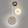 Corridor LED moderne lampe murale 2 Heads Stars Design Coup de chambre Appliques de lit de chambre