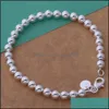 Bedelarmbanden 21 cm herenarmbanden 8 mm holle ballen armbanden coole sieraden 925 sterling sier h126 pseira de prata 646 Q2 drop levering dhdky