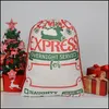 Christmas Decorations Lowest Price 2022 Latest Styles Christmas Gift Bags Large Organic Heavy Canvas-Bag Santa Sack Dstring Bag With Otgbf