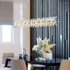 Lâmpadas pendentes 2022 Candelador de teto de flor de cristal LED LUZULY INFLUNHO INLUSIDADE INTERIOR Home Decoration for Living Room Bedroom Restaurante G4 Bulbo