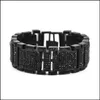 Tennis Hip Hop Tennis Bracelet Men Luxury Simated Diamond Fashion Bling Bracelets Drop entrega 2022 Jóias DHMQT6501403