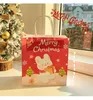 Storage Bags Kawaii Cartoon Printing Paper Bag With Handles Festival Gift Shopping Kraft Packing Christmas Year Party