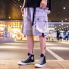 Shorts masculinos japoneses coreanos de rua da moda coreana Pocket Punk Cargo Pants Hot Summer Beach Clothing Sport Homme G221012