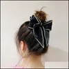 Pony Tails Holder Fashion Letter Hair Band High Quality Womens Ring Ponytail Fixer Party Gift Drop Delivery 2 Dhmjx