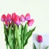 Kwiaty dekoracyjne 10pcs Tulip Artificial Pu Flower LaTex Bukiet Real dotyk na wesele kwiatowy wyświetlacz domu