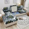 Chair Covers Plant Sofa Seat Cushion Cover Elastic Tropical Leaves Furniture Protector Polyester Stretch Washable Removable Slipcover