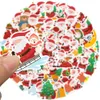 50 Uds pegatinas de dibujos animados de Santa Claus pegatina de Navidad DIY portátil equipaje monopatín pegatinas de grafiti pegatina