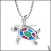 Pendentif Colliers Opale Collier Tortue Pendentif Bijoux Pour Femme Colliers 1813 Q2 Drop Livraison 2022 Pendentifs Dhinr