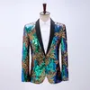 Men's Suits Men's Color Changing Sequin Dress Single Top Suit Dance Casual Matching Four Seasons Fast Costumes Blazers For Men