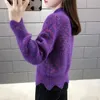 Women's Knits Tees 2022 Winter Clothes Women Pullovers Turtleneck Oversized Tops Female Long Sleeve Knit Top Green Sweater Sweaters Jersey Blouses T221012