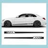 ملصقات السيارة الجديدة 2PCs/مجموعة ملصقات زخرفة تنورة جانبية Set Edition لفئة Benz C W205 C180 C200 C350 C63 AMG Drop Delivery 2022 DH46Q