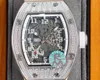 Montre mécanique de luxe pour hommes, marque Rm010, entièrement diamant, automatique, étanche, mouvement suisse