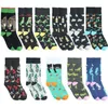 Men's Socks Drop Ship Crew Socks nt Frog Brown Bear T Rex Cat Fish Dinosaur Fire Dragon Basketball Mermaid Hippocampus Alcohol T221011