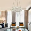 Pendant Lamps European Style Simple Personality Luxury Crystal Restaurant El Modern Stainless Steel Living Room Lights LX111012