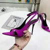 Luxury Designers Purple latest fashion sandals Satin womens ultra high heels shoes Roman open toe pointed women sandal 10.5CM heels shoe factory footwear