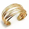 Bangle 2023 Fashion 3Colors C Shape Cuff Punk Bracelets Opening Bangles For Women Girls Jewelry Gifts