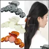 Hårklipp Barrettes Stora pärlor Colorf Women Hair Clips Diy Accessories Moon Type Updo Horsetail Clamp Plastic Materials Hår GR DH1HS