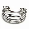 Bangle 2023 Fashion 3Colors C Shape Cuff Punk Bracelets Opening Bangles For Women Girls Jewelry Gifts