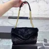حقائب مسائية جديدة حقيبة كتف حقيبة L Plush Designer Cloud Chain Quilted Vintage Women Handbag Flap Closure Luxur Shopping Baggs Handbags