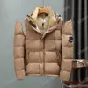 Xinxinbuy Men Designer Coat Down Jackel R￳tulo Zip Jacquard Letter Letra Longa Mulheres Khaki Black M-2xl