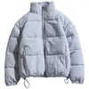 Men's Down Trend Parka Winter Coat Brand Stand Couleur solide Veste épaisse chaude Emple