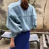 Women's Jackets Coats Women Top 2022 Sexy Puff Long Sleeve Y2k Clothes Cropped Jacket Streetwear Women's Denim Shirt