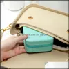 Jewelry Pouches Bags Jewelry Pouches Flannel Display Storage Box Travel Portable Mini Earrings Necklace Rings Holder Case Pu Leather Dhfib
