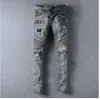 Jeans pour hommes en détresse Biker Ripped Slim Fit Denim Classic Hip Hop Hole Rock Joggers Lavage Pantalon plissé Pantalon Cool Streetwear Jeans pour hommes