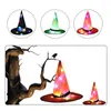 Berets Halloween wiszący oświetlony świecący kolczaste czarownice lampy sznurkowe LED Bateria Outdoor Yard Dekoracja drzewa