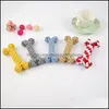 Jouets pour chiens à mâcher 15 cm jouet pour animaux de compagnie chien os coton corde tissé fournitures résistant aux morsures simation mâcher goutte livraison 2022 maison jardin Otipc