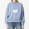 Isabel Marant Дизайнерский пуловер Толстовка с флокированным принтом с высоким воротником и длинными рукавами для женщин Модные толстовки d3