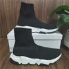 Chaussures Мужчины женщины повседневные кроссовки кроссовки Sock Speed ​​2.0 Trainers Boots Pour Hommes et Femmes Корзины Zapatillas дизайн тройной черный белый с коробкой