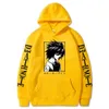 Heren Hoodies Sweatshirts Men Hoodie Anime Death Note Hoodie Lawliet L Grafische lange mouw Hoodies pullover Sweatshirt tops mannelijk T221008