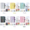 Binder Budget 6Hole PU Leather Planner Pockets Cash Envelope Organizer System Expense Sheet Notebook With Clear Zipper