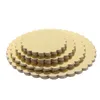 Bakeware Tools 5Pcs Cake Board Round Disposable Dessert Tray Gold Base Cardboard Rose Mousse Pad Paper Thickened