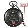 Pocket Watches Personligt graverat namn Antika Family Presents Pendant Clock Birthday/Graduation Collection Retro Watch