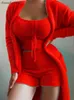 Women's Two Piece Pants Sexy Spaghetti Crop Top Plush Two Piece Set Women Fashion Bodycon Strapless Tank And Shorts Suits Autumn White Home Warmer Sets T221012