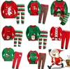 Barn Familj Julpyjamas Set Kids Toddler Girl Elk Sleepwear Clothes Baby Boy Cartoon Long Sleeve PJS