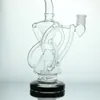 Bong in vetro Dab Rig Narghilè Tornado Cyclone Recycler Rigs 12 Recyclers Tube Water Pipe 14mm Joint Bong con Heady Bowl