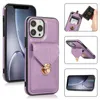 Mobiele telefoons Crossbody Wallet Bag Telefoonhouder Shell Insert Card Pocket Banden niet-slip PU lederen volledige covers voor iPhone 14 Plus Pro Max 13 12 11 XS XR Retail