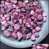 Arts And Crafts Natural Red Corundum Arts And Crafts Rough Crystal Bare Stone Jewelry Purple Specimen Necklace Bracelet 24Aj Q2 Drop Otk7N