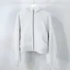 Yoga Sweatshirt LL Scuba FullZip Hoody Kapüşonlular Açık Polar Kalınlaşmak Tişörtü Spor Giyim WomenTops Egzersiz Fitness Kalın Yoga Ceketler