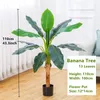 Decoratieve bloemen faux potpalmplant 105 cm/41 '' '' '' '' 'bananenboom met cementbasis voor thuiskantoor woonkamer decor minimalisme