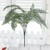 Decorative Flowers 42cm Persian Leaf Artificial Plant Fern Plastic Grass Home Wedding Wall Decoration Layout